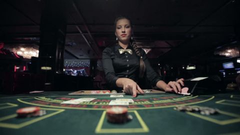 Blackjack at a casino
