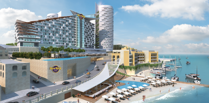 Render of Hard Rock Hotel and Casino in Malta